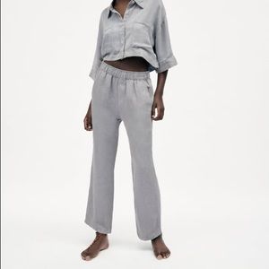Zara the FULL LENGTH ELASTIC WAIST TROUSERS